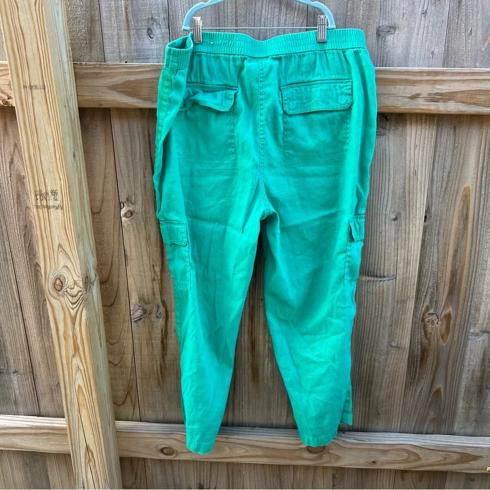 Chico’s Turquoise Linen Two-Piece Outfit - Size 3 (Petite) - Picture 7 of 8